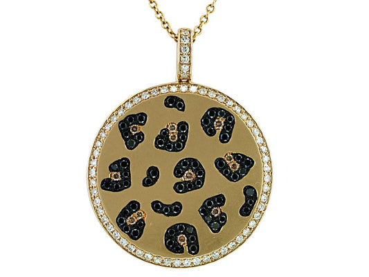 EFFY 14K YELLOW GOLD DIAMOND,BLACK DIAMOND,ESPRESSO DIAMOND, PENDANT