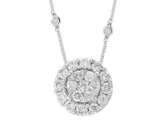 EFFY 14K WHITE GOLD DIAMOND PENDANT