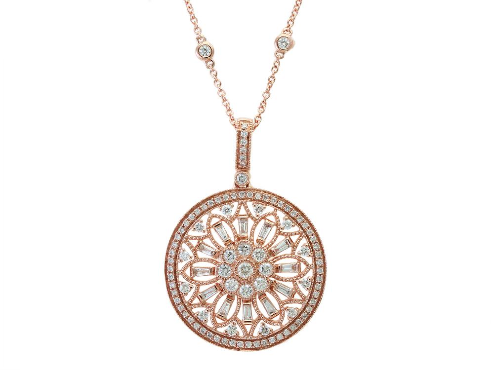 EFFY 14K ROSE GOLD DIAMOND PENDANT